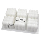 Molde Silicona Burbujas 3D x 6 Cavidades